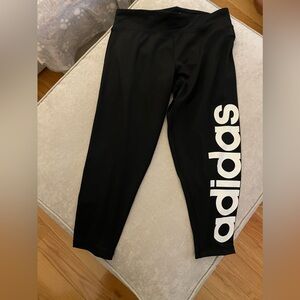 Adidas Black 3/4 Leggings - Size L